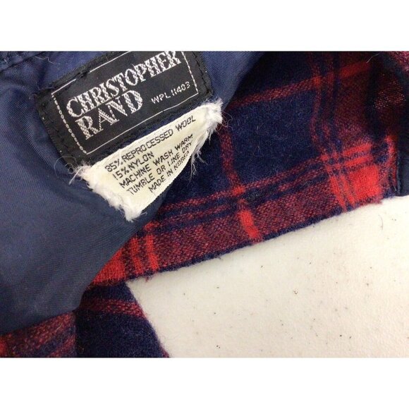 Christopher Rand Wool Plaid Shirt Mens Medium - Picture 5 of 6